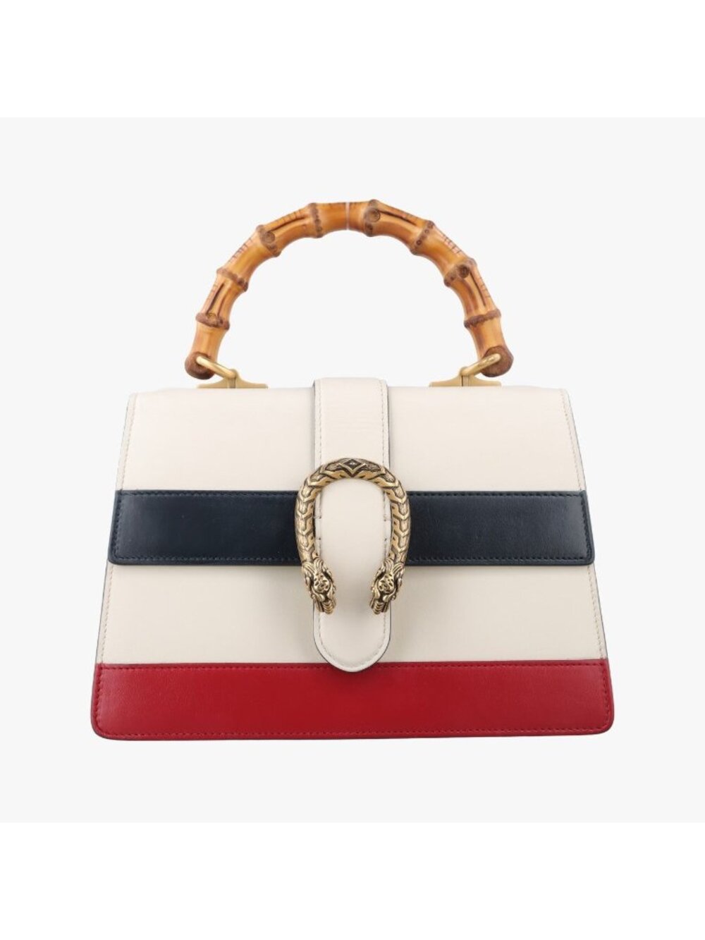 Gucci Dionysus White Navy Red Leather Shoulder Bag